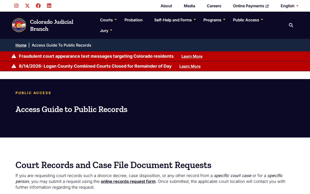 Grand County docket search official public records access guide