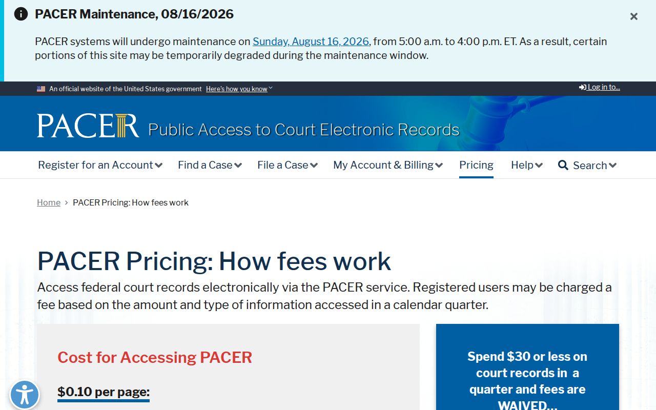 Kremmling court records distinction from federal PACER access