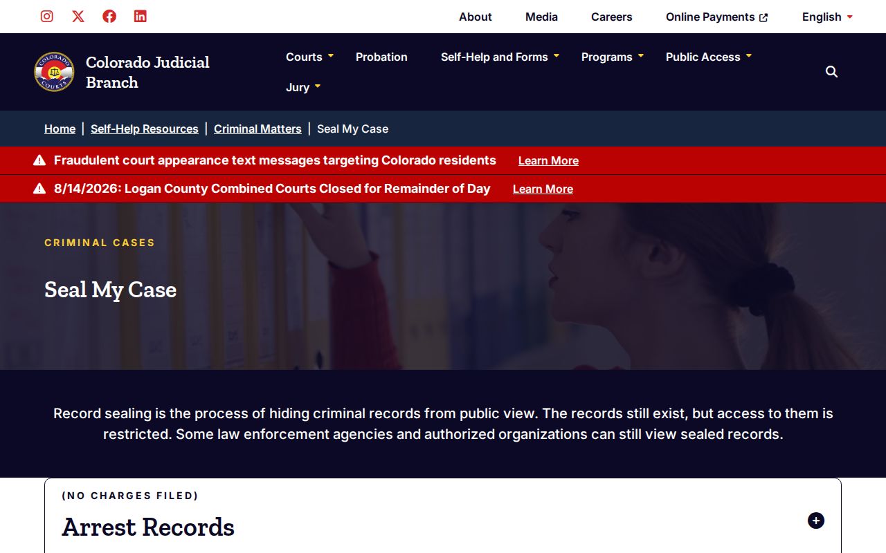 Grand County traffic court records official case sealing route